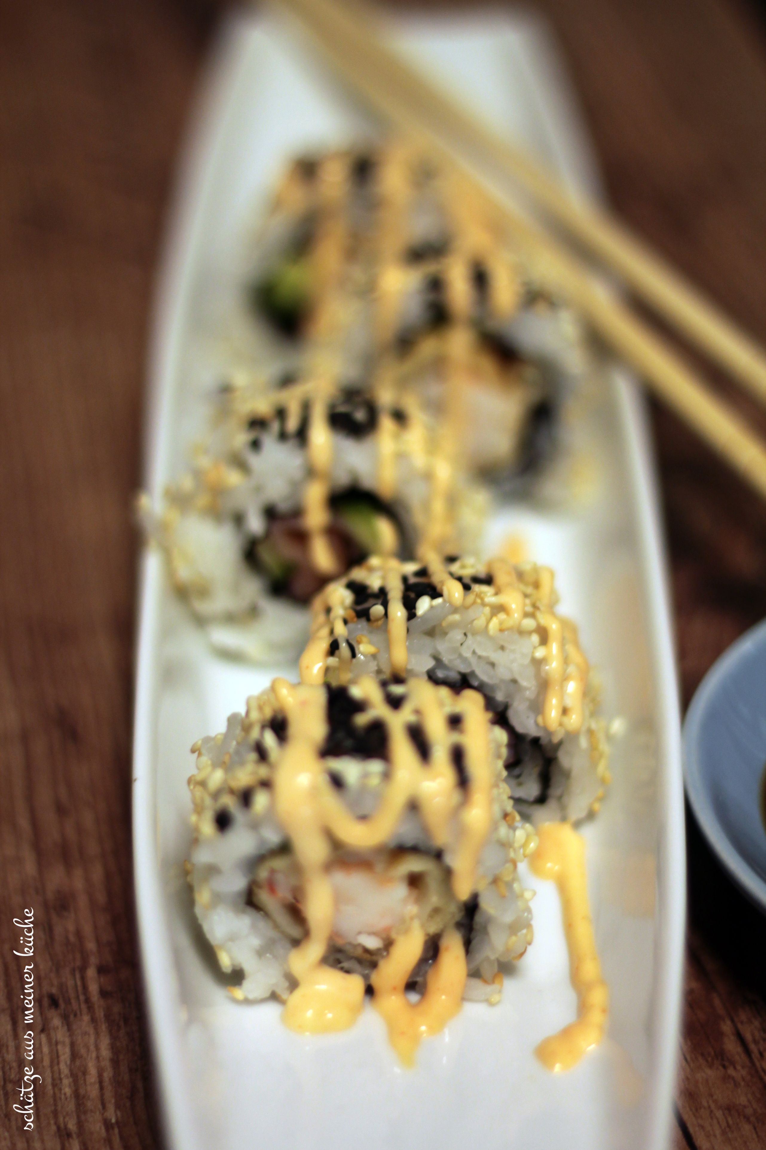 Ebi Tmpura Inside-Out-Roll Sushi