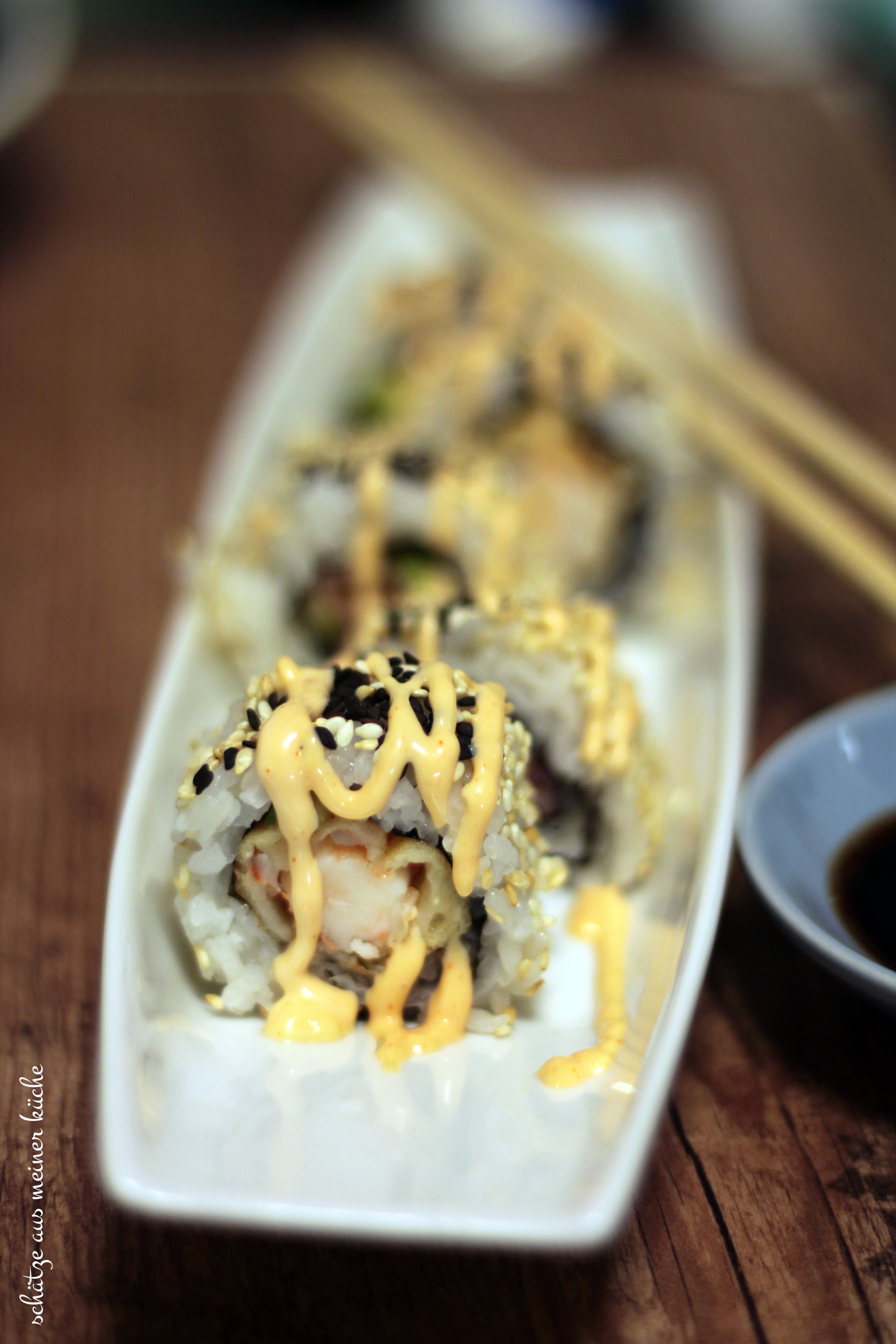 Ebi Tempura Inside-Out-Roll Sushi