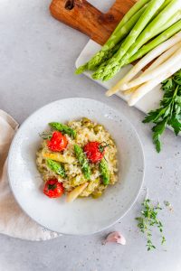 Cremiges Spargelrisotto